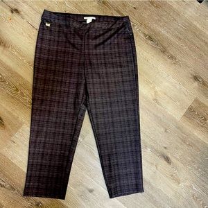 Zac And Rachael Dress Wide Leg Trouser Black Plaid Dress Pants. size 2X